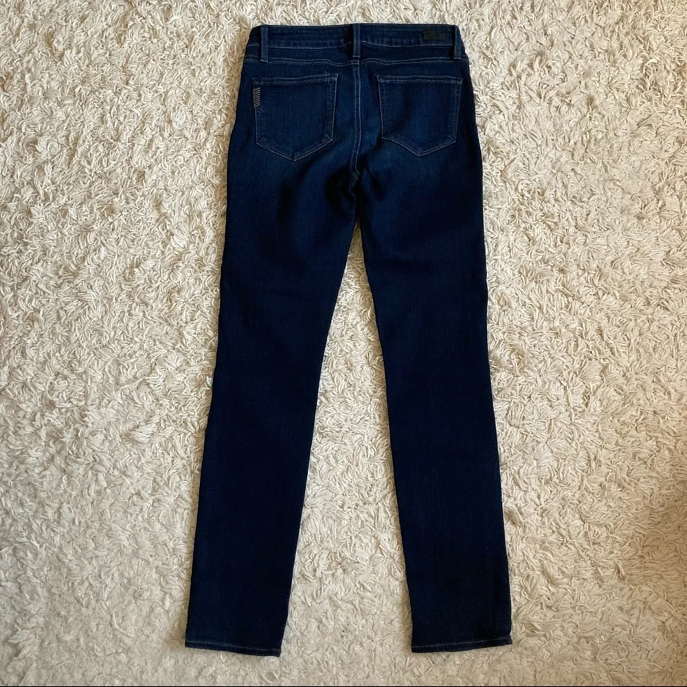 PAIGE Skyline Skinny Mona Dark Wash Mid Rise Blue Jeans Size 27 in EUC_11
